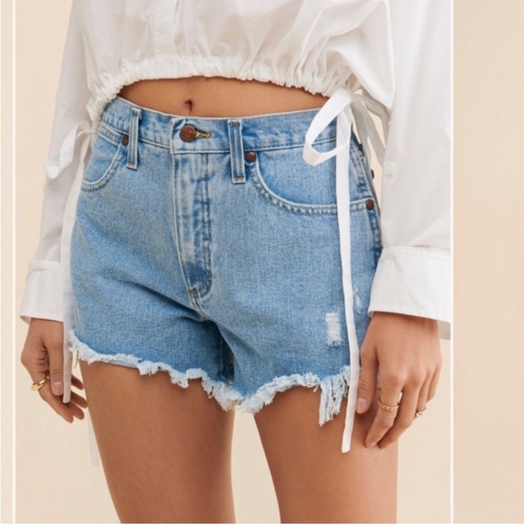 Wrangler Reworked Denim Shorts - Picture 4 of 9